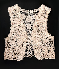 Image showing knitted vest of lace