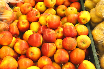 Image showing Apple display, étalage de pommes