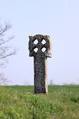 Image showing very old cross of the Templars