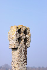 Image showing very old cross of the Templars