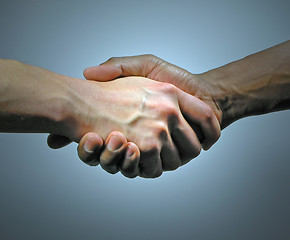 Image showing Highlighted Hand Shake