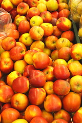 Image showing Apple display, étalage de pommes