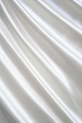 Image showing Smooth elegant white silk can use as wedding background Smooth e