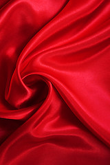 Image showing Smooth elegant red silk