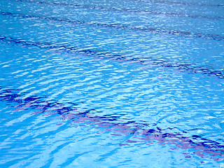 Image showing Swimming pool stripes