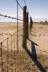 Image showing Fence Under Clear Skies