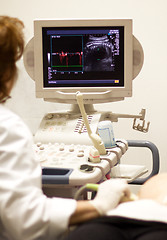 Image showing medical examining by ultrasonic scan