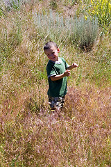 Image showing Little Boy in the Prairie