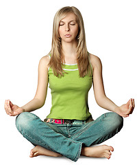 Image showing woman meditation in lotus pose