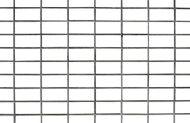 Image showing White wall grid pattern