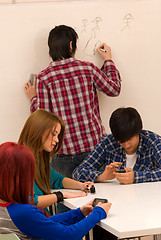 Image showing Bored students