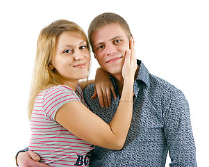 Image showing A young couple in love