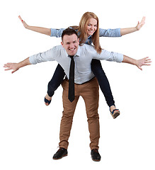 Image showing Young couple having fun