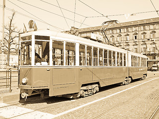 Image showing Old tram in Turin