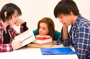 Image showing Bored students