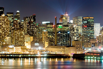 Image showing Manhattan at night