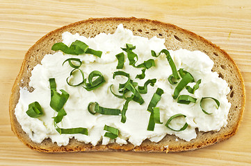 Image showing bread with wild garlic and gourd