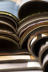 Image showing stack of magazines