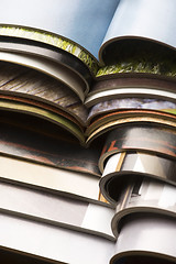 Image showing stack of magazines