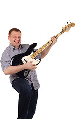 Image showing Young man playing guitar