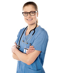 Image showing Female doctor smiling