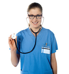 Image showing Portrait of a friendly female doctor