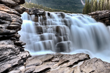 Image showing Athabasca Waterfall Alberta Canada