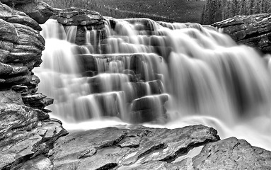 Image showing Athabasca Waterfall Alberta Canada