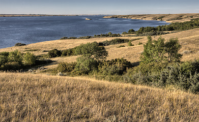 Image showing lake diefenbaker Saskatchewan Canada