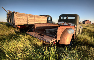 Image showing Vintage Farm Trucks