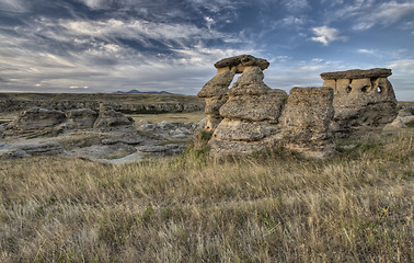 Image showing Hoodoo Badlands Alberta Canada