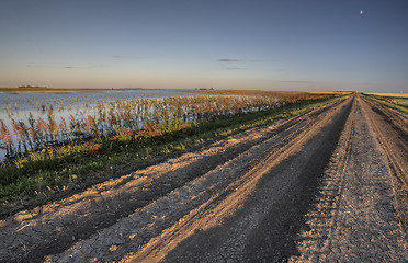 Image showing Prairie Road Storm Clouds