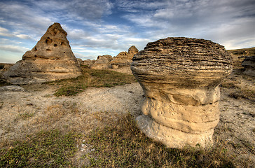 Image showing Hoodoo Badlands Alberta Canada