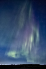 Image showing Night Church Northern Lights
