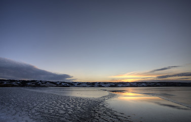 Image showing Ice forming on Lake