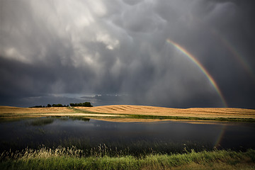 Image showing Saskatchewan Storm Rainbow 