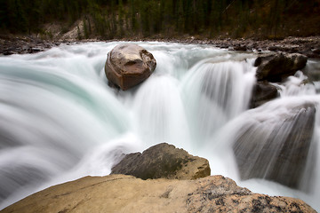 Image showing Sunwapta Waterfall Alberta Canada