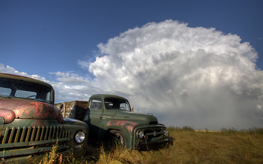 Image showing Vintage Farm Trucks