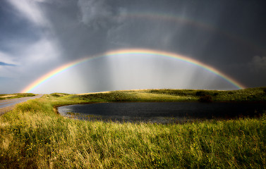 Image showing Saskatchewan Storm Rainbow 