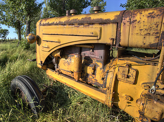 Image showing Old Vintage Farm tractor