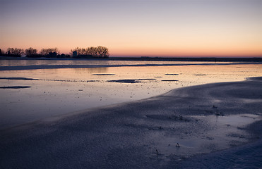 Image showing Ice forming on Lake