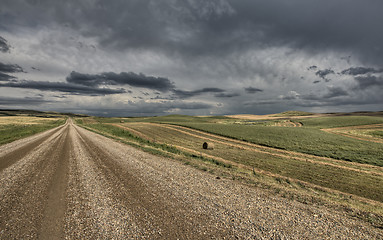 Image showing Prairie Road Storm Clouds