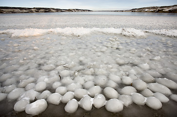 Image showing Ice forming on Lake