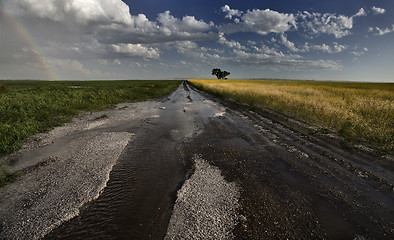 Image showing Prairie Road Storm Clouds