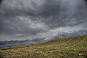 Image showing Prairie Road Storm Clouds