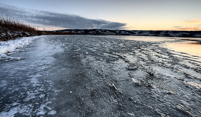 Image showing Ice forming on Lake