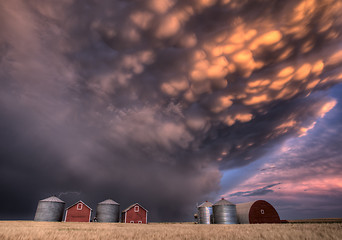 Image showing Sunset Storm Clouds Canada