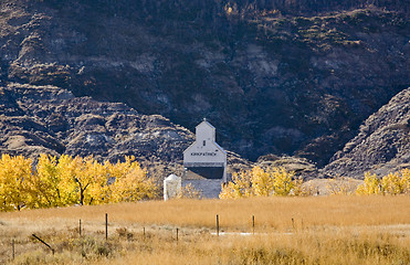 Image showing Grain Elevator Badlands Alberta