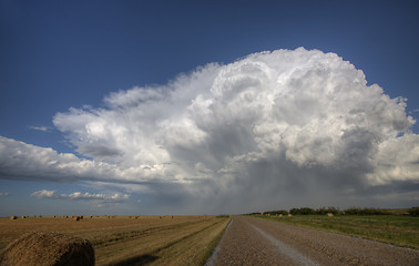 Image showing Prairie Road Storm Clouds