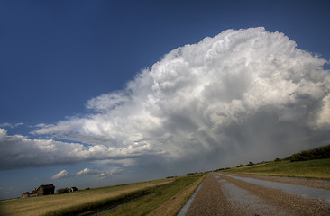 Image showing Prairie Road Storm Clouds